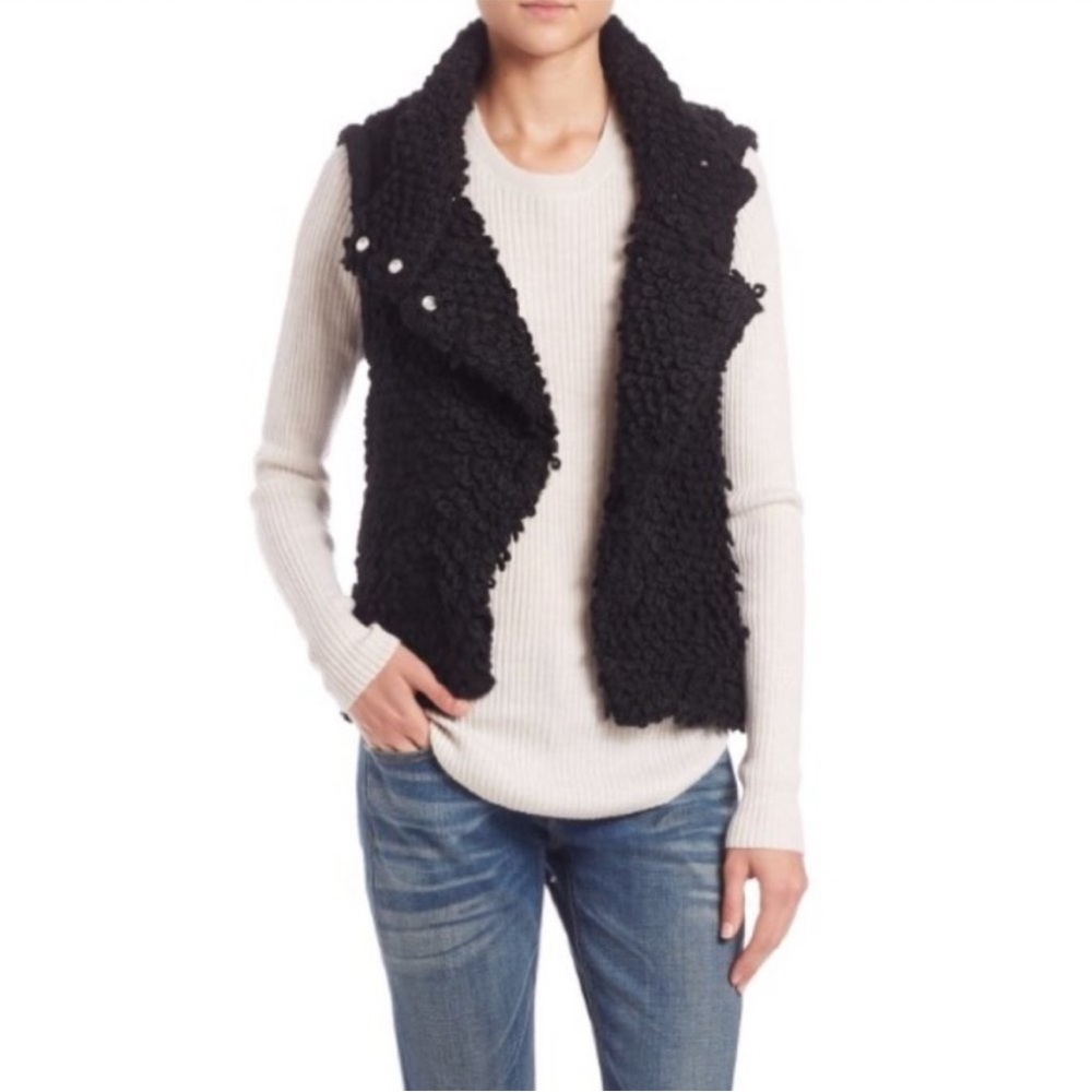 IRO Catleen Waterfall Draped Wooly Vest
